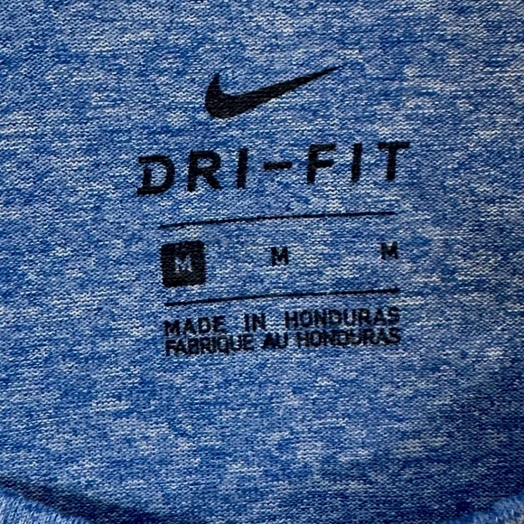 Nike Dri Fit Sleeveless Tank Size Medium Heathered Blue Relaxed Fit - Picture 7 of 11